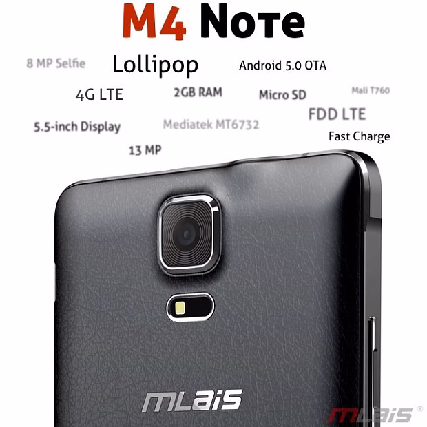 Смартфон Mlais M4 Note 2GB/16GB