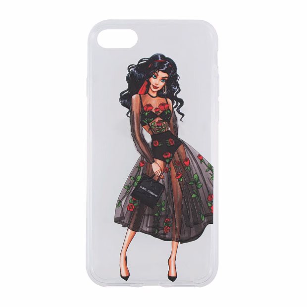 Чехол для iPhone 7 Lovely силикон (Flower dress)