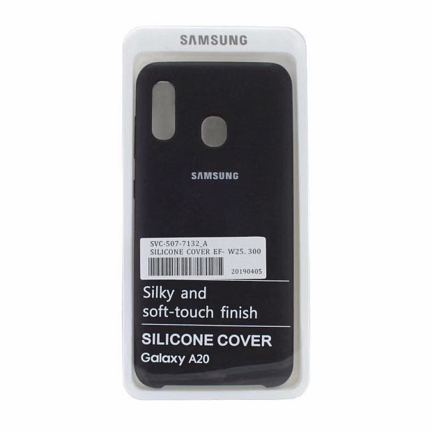 Чехол для Samsung A20 Silicone Case (Черный)