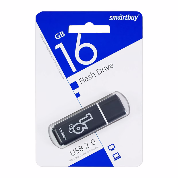 USB флэш-диск Smart Buy 16GB Glossy series Black
