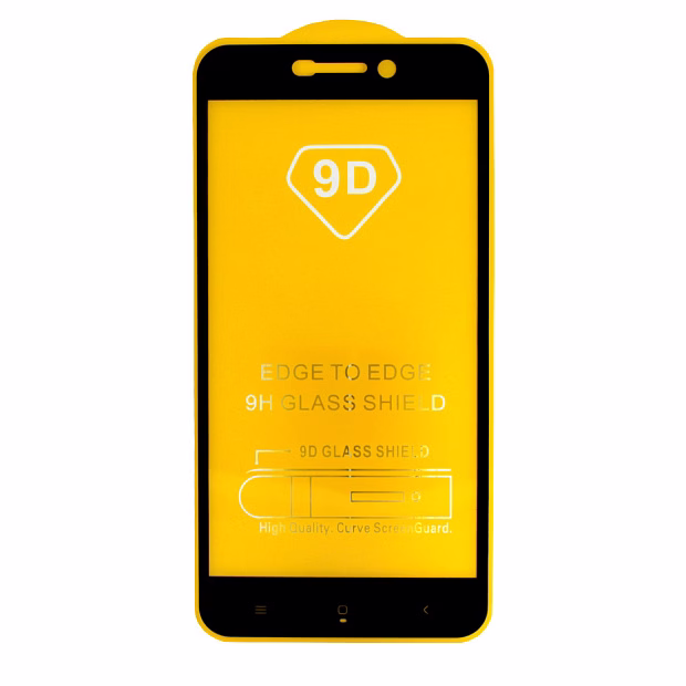 Защитное стекло 5D Full Glue для Xiaomi Redmi GO/Redmi 5A на полный экран, полный клей, (Черный)