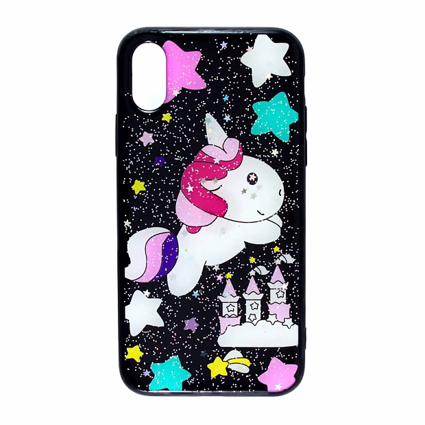 Чехол для iPhone X/XS Little unicorn black (Dream)