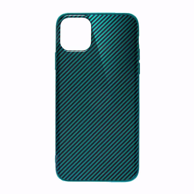 Чехол для iPhone 11Pro Max Glossy carbone (Зеленый)