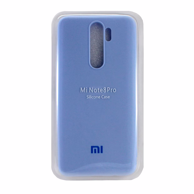Чехол Silicone Case с логотипом для Xiaomi Redmi Note 8 Pro, сиреневый