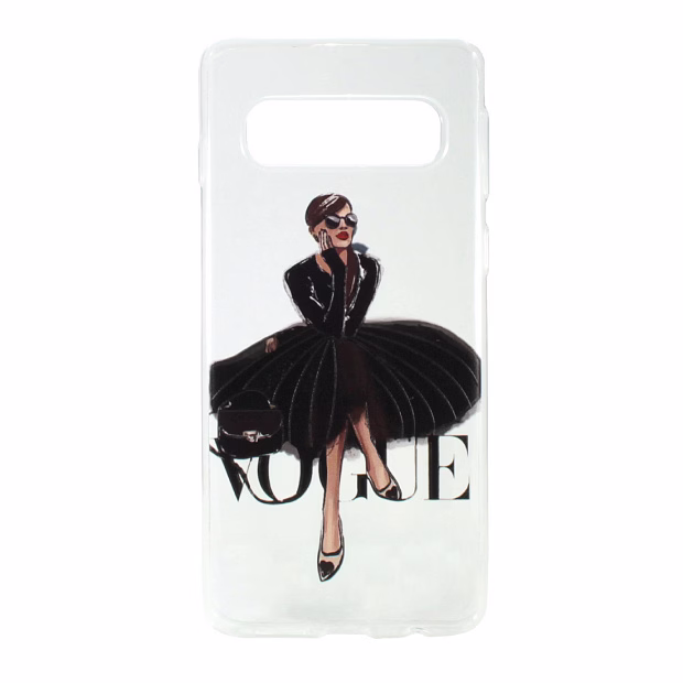 Чехол для Samsung S10 Lovely силикон (Vogue girl)