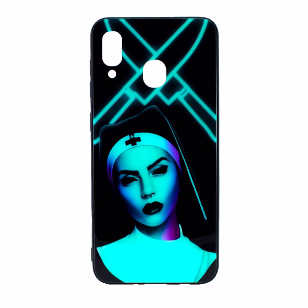Чехол для Samsung A20 Swanky glass (Монахиня)