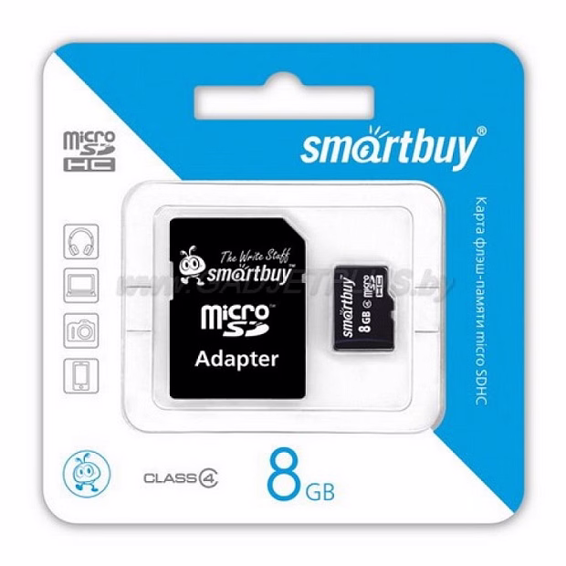 Карта памяти micro SDHC Smart Buy 8GB Class 4 (без адаптера SD)