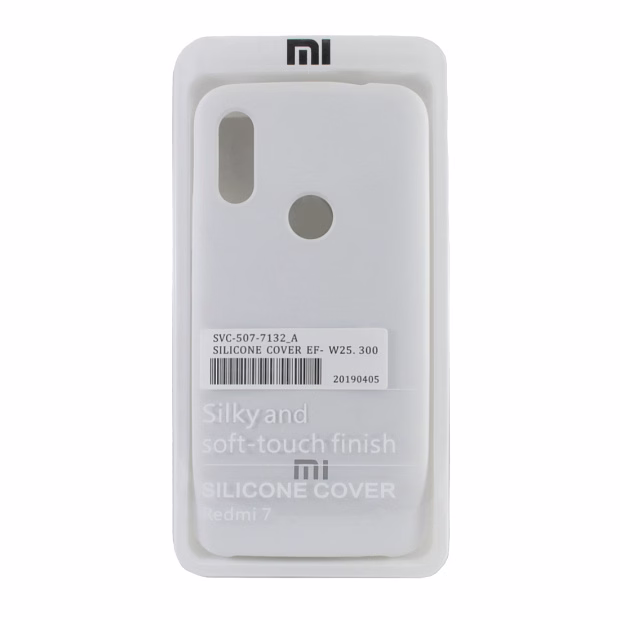 Чехол для Xiaomi Redmi 7 Silicone Case (Белый)