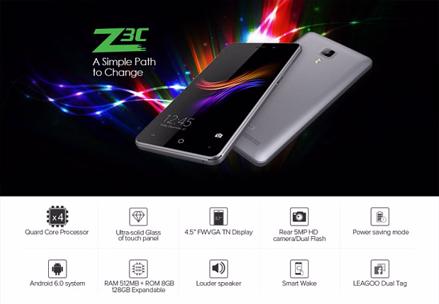 Мобильный телефон Leagoo Z3C