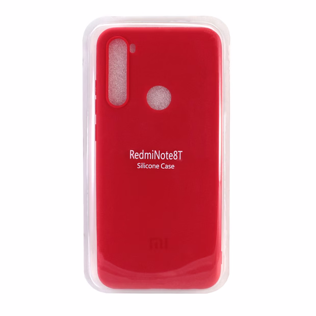 Чехол Silicone Case с логотипом для Xiaomi Redmi Note 8T, красный