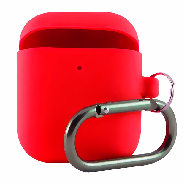 Чехол для AirPods 2 с карабином (Red)