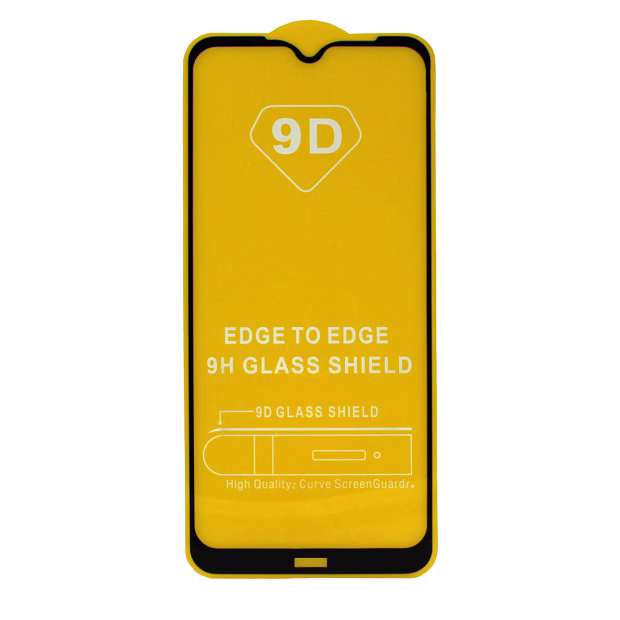 Защитное стекло 5D Full Glue для Xiaomi Redmi Note 8T, на полный экран, полный клей, (Черный)