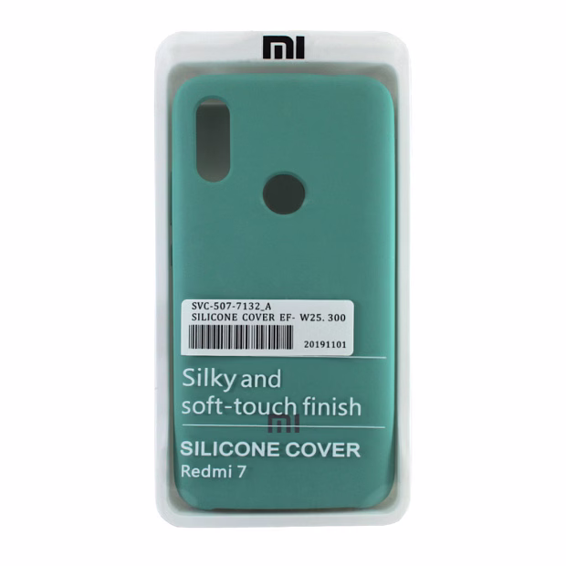 Чехол для Xiaomi Redmi 7 Silicone Case (Бирюзовый)
