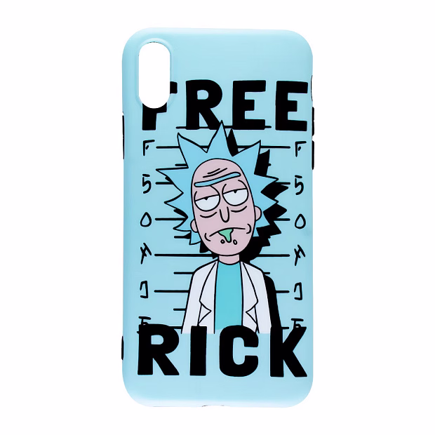 Чехол для iPhone X/XS Rick & Morty силикон (Rick)