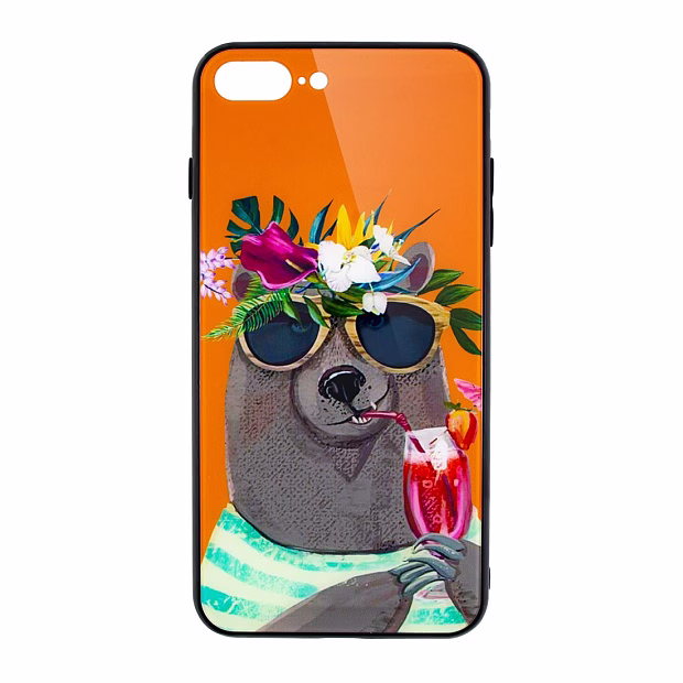 Чехол для iPhone 7+/8+ Swanky glass (Медведь)