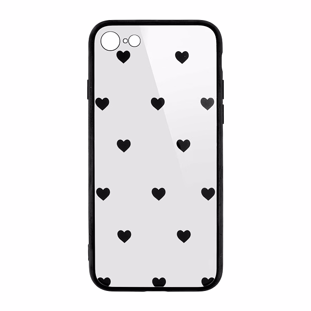 Чехол для iPhone 7/8 Vanilla glass (Hearts)