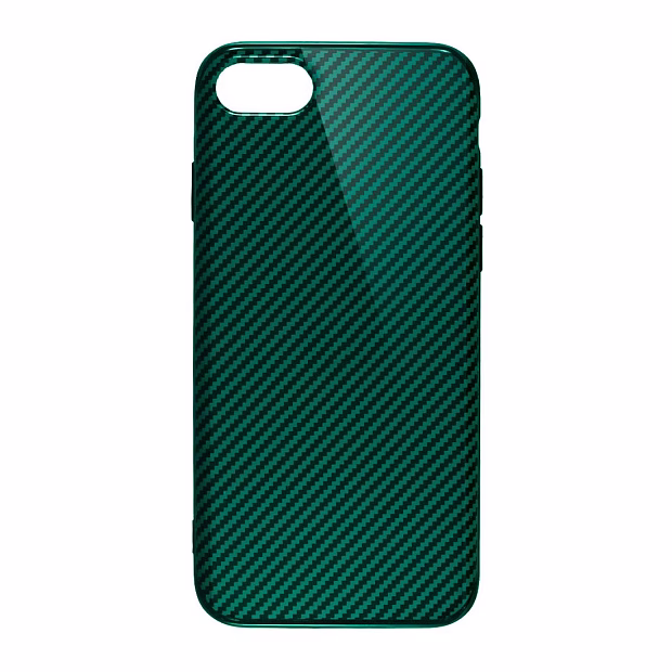Чехол для iPhone 7/8 Glossy carbone (Зеленый)