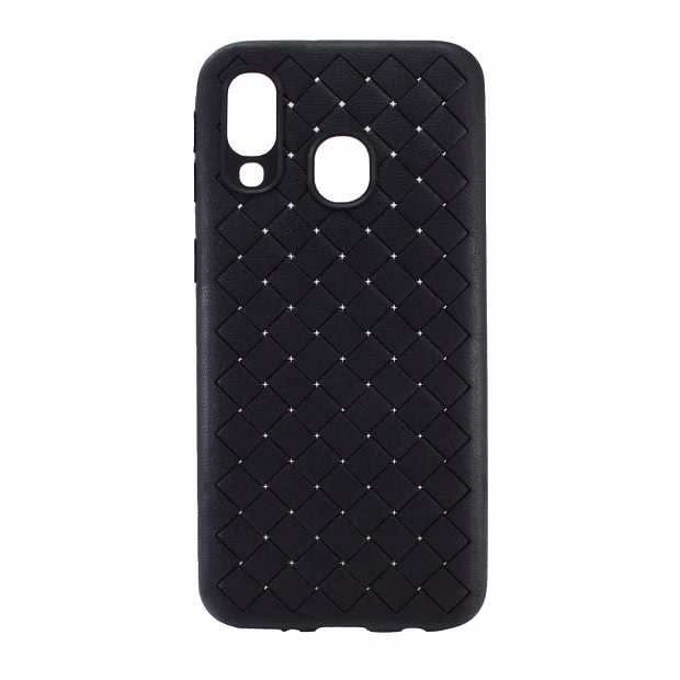 Чехол для Samsung A40 Braided силикон (Черный)