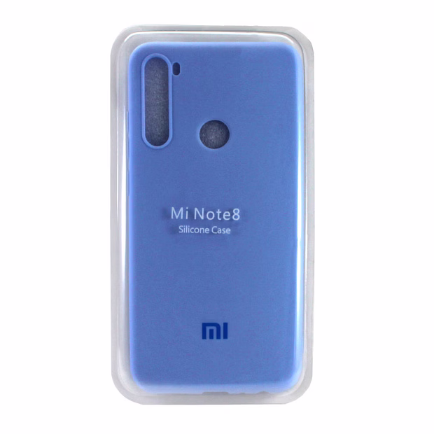 Чехол Silicone Case с логотипом для Xiaomi Redmi Note 8, сиреневый