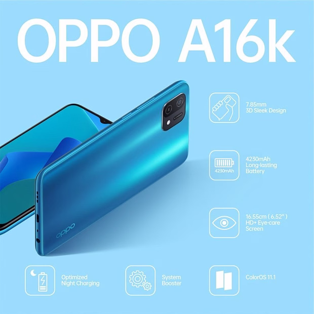 Смартфон Oppo A16K 3GB/32GB