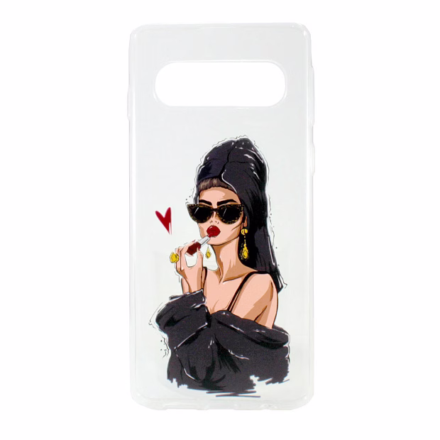 Чехол для Samsung S10 Classy силикон Lux (Girl)