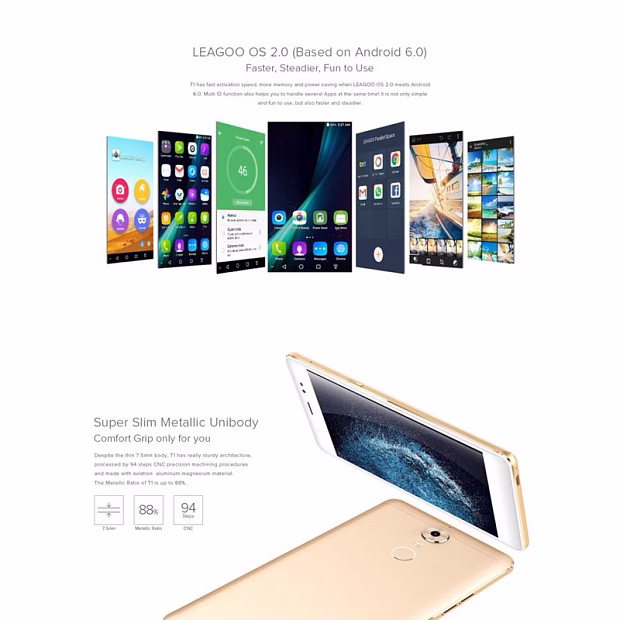 Смартфон Leagoo T1 2GB/16GB