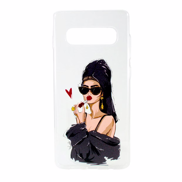 Чехол для Samsung S10+ Classy силикон Lux (Girl)