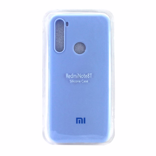 Чехол Silicone Case с логотипом для Xiaomi Redmi Note 8T, сиреневый