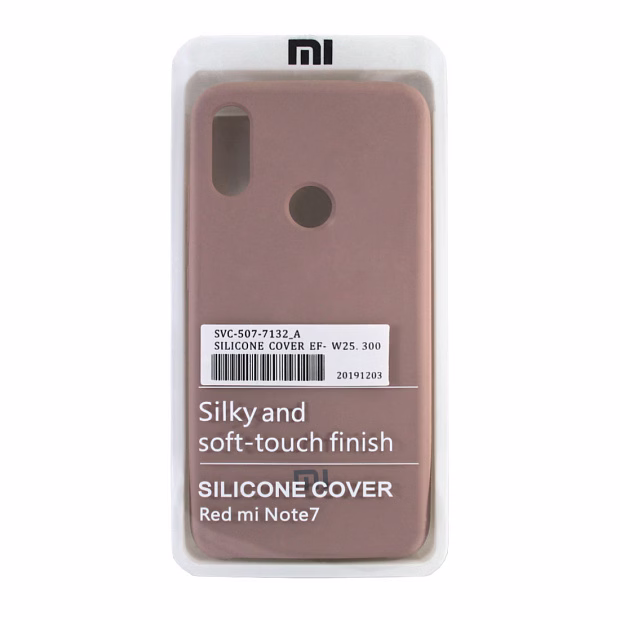 Чехол для Xiaomi Redmi Note 7 Silicone Case (Пудровый)