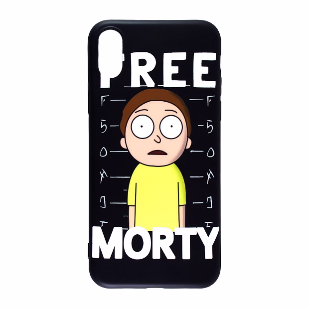 Чехол для iPhone X/XS Rick & Morty силикон (Morty)