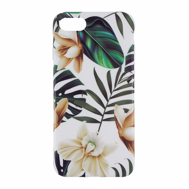 Чехол для iPhone 7/8 Glamour силикон (Тропики)