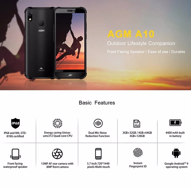 Смартфон AGM A10 4GB/64GB