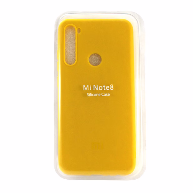 Чехол Silicone Case с логотипом для Xiaomi Redmi Note 8, желтый