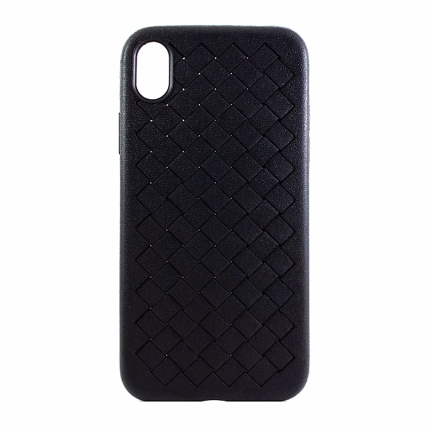 Чехол для iPhone XR Braided силикон (Черный)