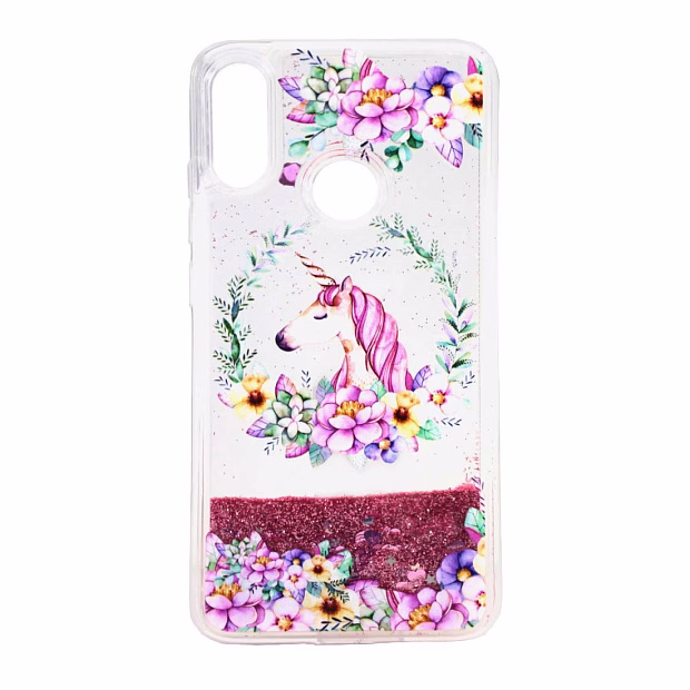 Чехол для Xiaomi Redmi Note 7 Pink Summer TPU (Unicorn in flowers)