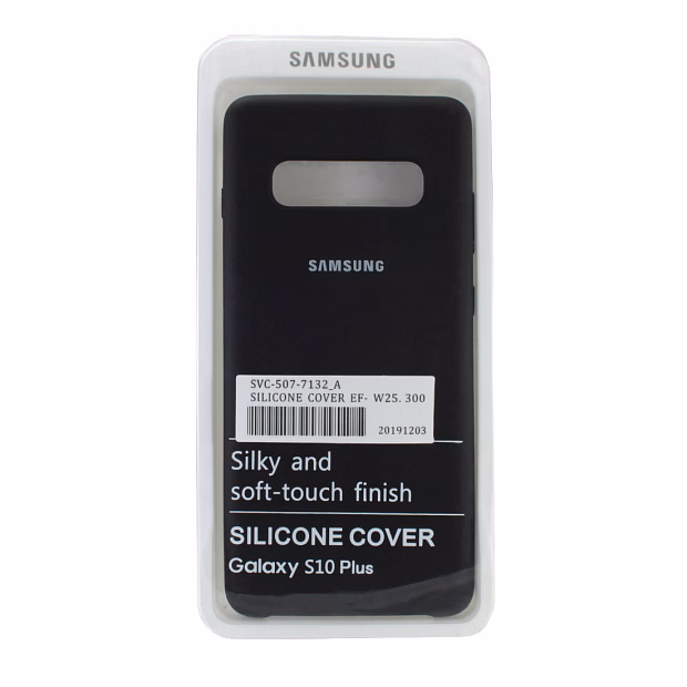 Чехол для Samsung S10+ Silicone Case (Черный)
