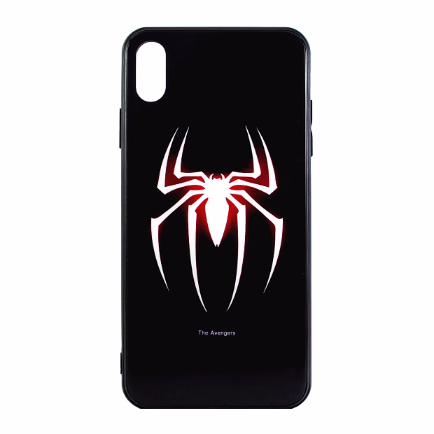 Чехол для iPhone XS Max Light print glass (Spider-Man)