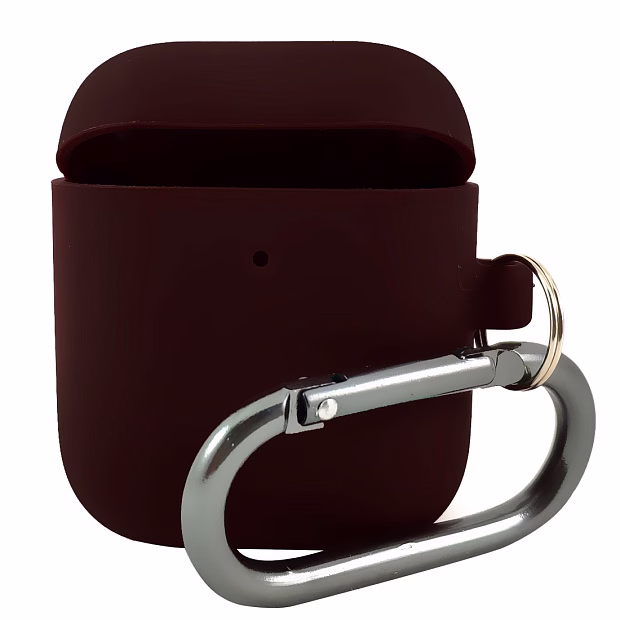 Чехол для AirPods 2 с карабином (Burgundy)