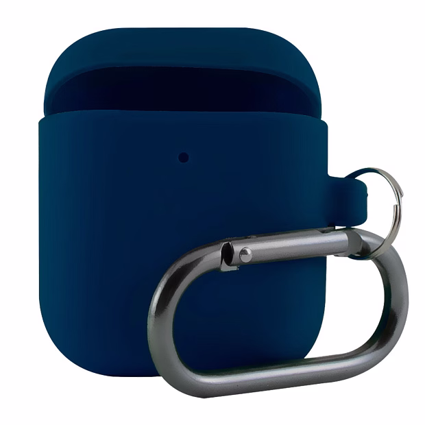 Чехол для AirPods 2 с карабином (Dark Blue)