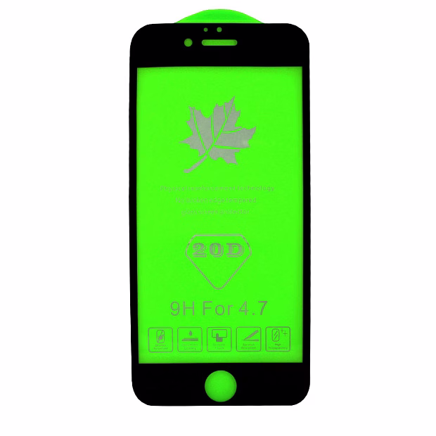 Защитное стекло для iPhone 6/6S 20D (Черный)
