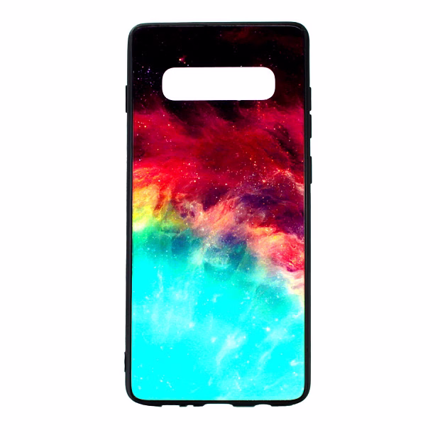 Чехол для Samsung S10+ Mix glass (Туманность)