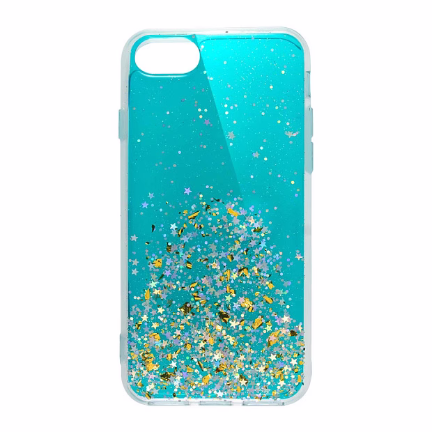 Чехол для iPhone 6/7/8 Spotty shine силикон+гель (Бирюзовый)