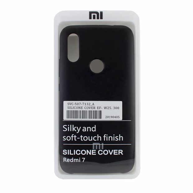 Чехол для Xiaomi Redmi 7 Silicone Case (Черный)