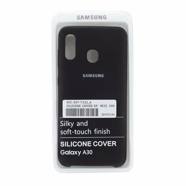 Чехол для Samsung A30 Silicone Case (Черный)