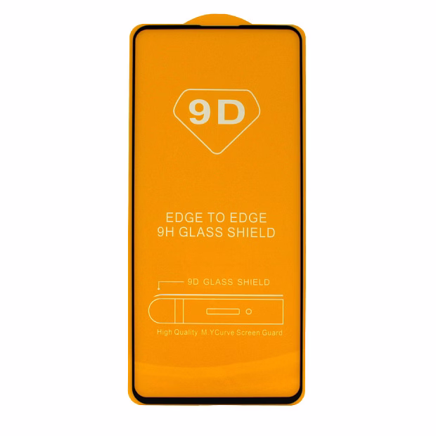 Защитное стекло 5D Full Glue для Xiaomi Redmi K30 на полный экран, полный клей, (Черный)