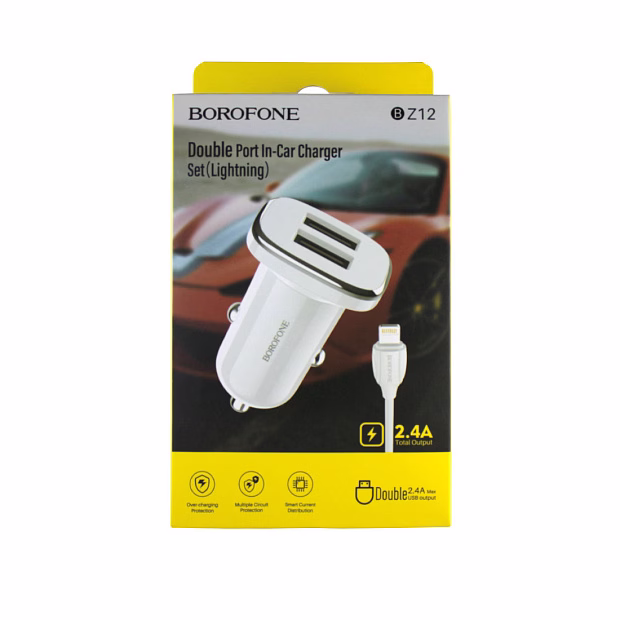 АЗУ BOROFONE BZ12 (Lightning), белый