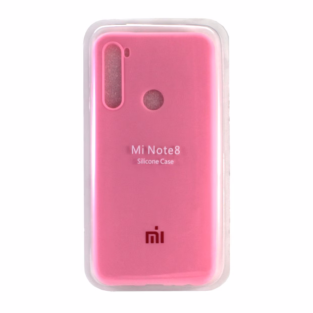 Чехол Silicone Case с логотипом для Xiaomi Redmi Note 8, розовый