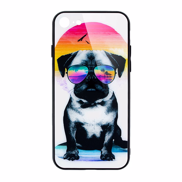 Чехол для iPhone 7/8 Swanky glass (Мопс)