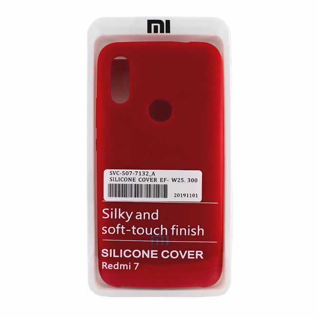 Чехол для Xiaomi Redmi 7 Silicone Case (Красный)