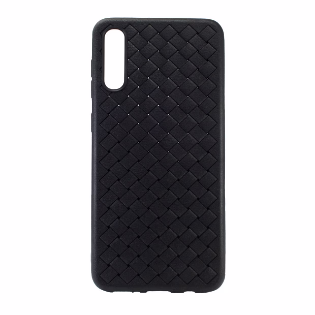 Чехол для Samsung A30S Braided силикон (Черный)